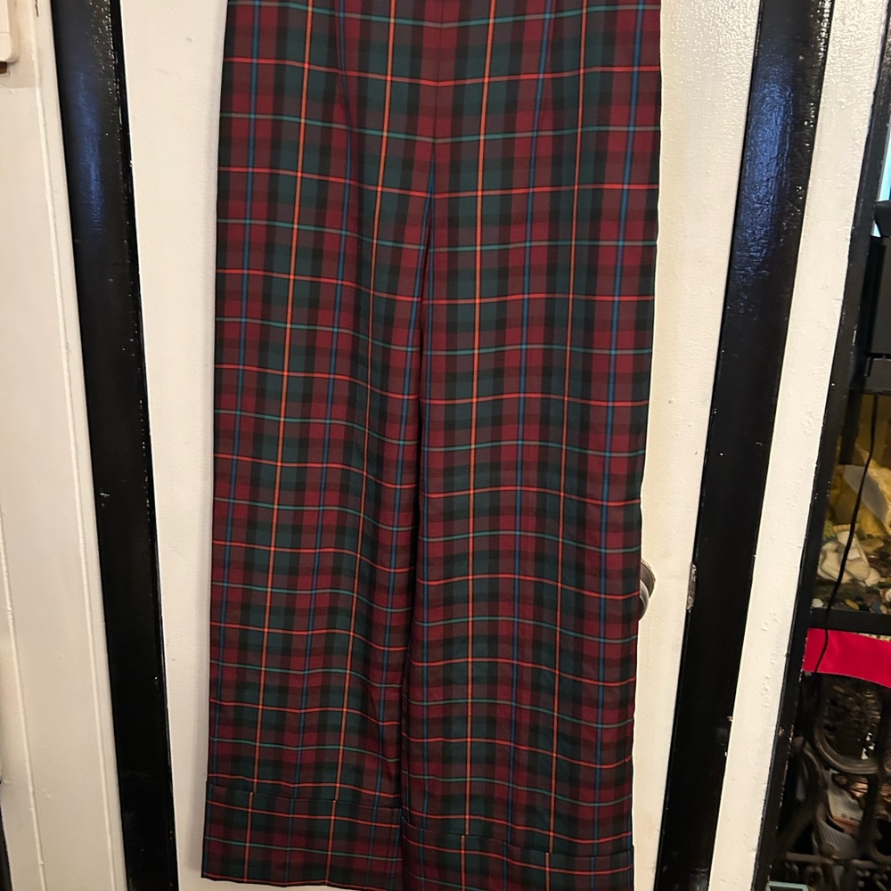 Zara Men's Plaid Pants - Red and Green